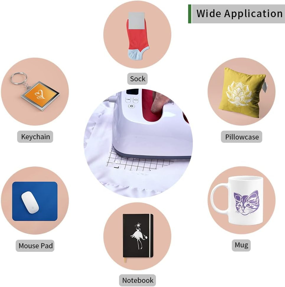 Solid Color Transfer Sheets, 8 Pcs 12"X 12" Plain Colors Pre-Printed Sublimation Paper for Heat Press Mug, DIY T- Shirts, Coasters Blanks
