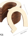 Horseshoe Wood Cutout 24Pcs Horseshoe Shape Wood Slices Unfinished Wood Chips Handicrafts Home Decorative Wooden Cutouts DIY Crafts Home Decoration Craft Projects