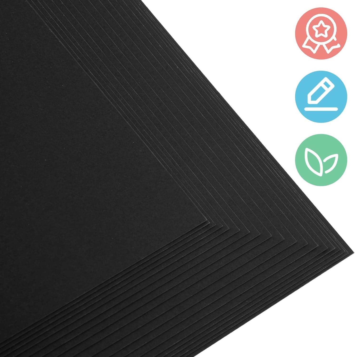 72 Sheets Cardstock for Craft, Black Cardstock Paper A4 Construction Card Stock Paper for Kids Card Making Kids Art Crafts Scrapbooking