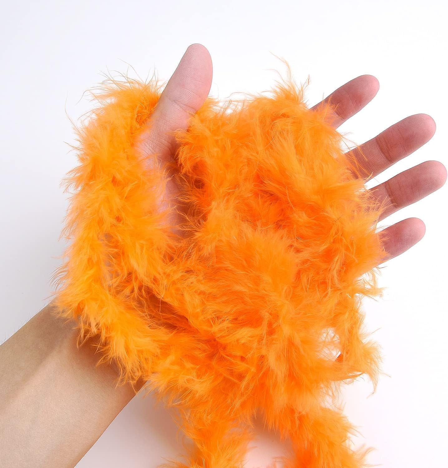 12 Packs 6.6Ft Colorful Feather Boas, Turkey Feathers Boa Rainbow Boa Chandelle Feather Boa Colorful Marabou Feather Boas for Craft Wedding Party Dress up Halloween Costume Decoration