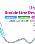 Outline Markers Pens, 8 Colors Double Line Markers Sel-Outline Metallic Markers Shimmer Markers for Art, Christmas, Greeting Cards, DIY, Scrapbook, Easter Egg