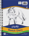 Ucreate Sketch Diary, 12" X 9", 70 Sheets