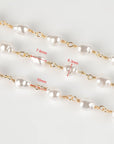 13 Feet Imitation Pearl Bead Chain Bulk KC Gold Plated Brass Jewelry Chain for Jewelry Making Necklace Bracelet DIY Handmade Craft Chain Roll