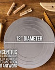 Large 12" Diameter Sculpting Wheel- Heavy Duty All Metal Construction & Turntable with Ball Bearings