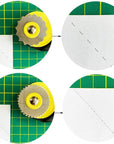 45Mm Rotary Cutter Set with 9 Pack Replacement Rotary Blades Skip Rotary Blades Pinking Rotary Blades for Sewing Fabric Leather Quilting Cutter Paper Perforating Tool