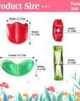 320 Pcs Colorful Translucent Tulip Flower Beads Handcrafted Tulip Glass Spacer Bead Crystal Loose Glass Flower Beads for Jewelry Making Earring Bracelet DIY Craft Spring Summer Gifts