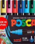 8  Paint Markers, 5M Medium Markers with Reversible Tips, Marker Set of Acrylic Paint Pens |  Pens for Art Supplies, Fabric Paint, Fabric Markers, Paint Pen, Art Markers, PC5M8C