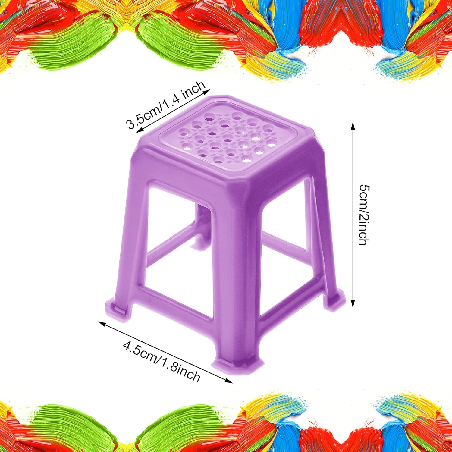 8 Pieces Canvas Stands Paint Stands for Painting Mini Canvas Feet Risers Canvas Support Stands for Fluid Acrylic Pouring Paint Supplies (Purple)