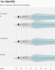 Water Brush Pen, Set of 4, Assorted Soft Nylon Bristle Tips, Self-Moistening Water Brush, Refillable Water Pen