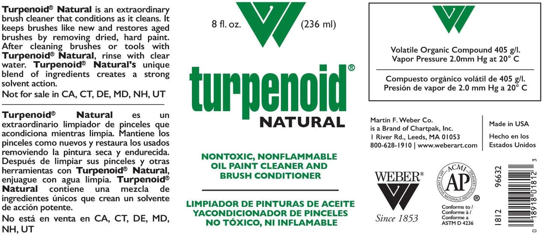 Turpenoid Natural, 236Ml Bottle, 1 Each (1812)