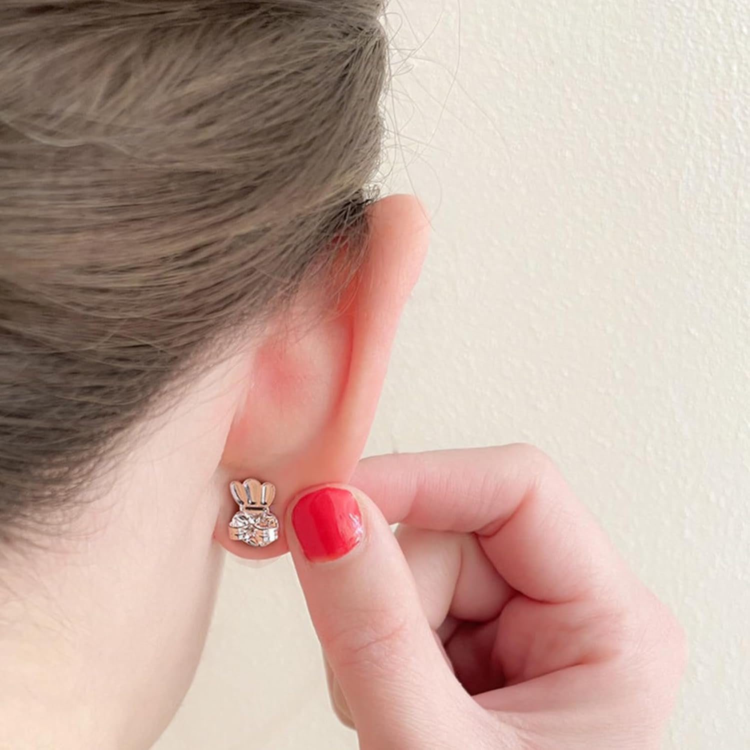 Earring Backs for Droopy Ears 8 Pairs Hypoallergenic Earring Lifters Backs for Studs, Adjustable Earring Backs Repacements for Heavy Earrings