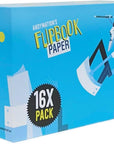 16X Flipbook Paper Pack, Refill Paper Sheets for All  Flipbook Kits, Premium Pre-Drilled Sheets for Perfect Registration, Snap Screws, Enough for 16 Flipbooks.