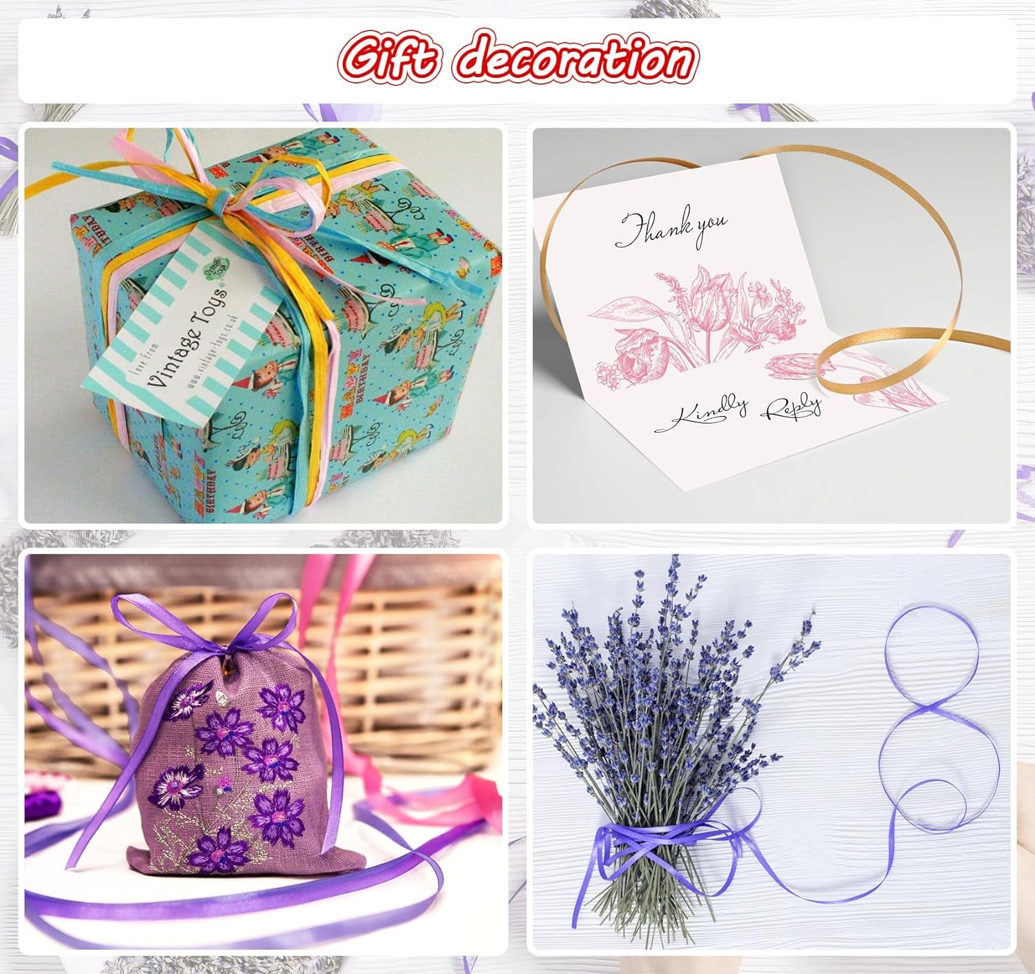 18 Colors Double Faced Satin Ribbon Polyester,1/8 Inch Solid Fabric Ribbon Roll for Gift Wrapping, DIY Crafts, Wedding Birthday Party Decorations