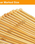 36PCS Bamboo Knitting Needles Set,  Single Pointed Knitting Needles, 9 Inches Length Knitting Crochet Supplies for Beginners Handmade (18 Sizes from 2.0Mm-10.0Mm)