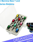 Bobbin Case for Bernina New 7 and 8 Series Jumbo Bobbin Sewing Bobbin Storage Case and Saver Holds 23 Bobbins Box Organizer - Gray