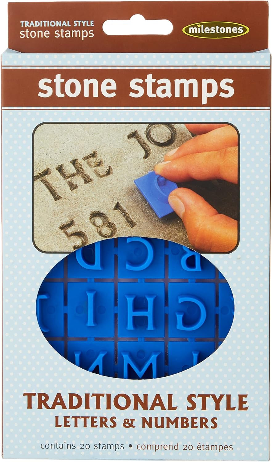 Traditional Letters and Numbers Stepping Stone Stamps (905-20510)