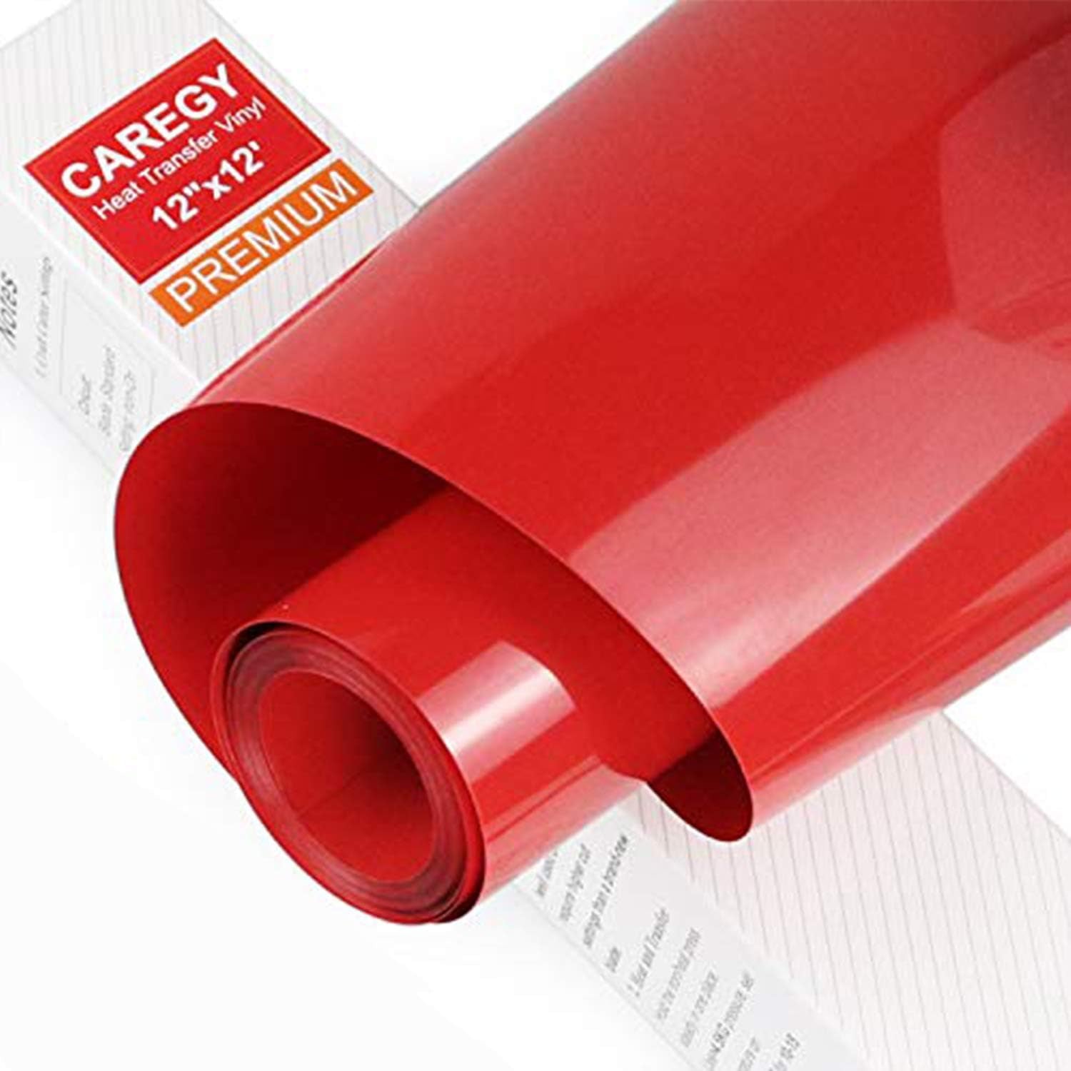 Heat Transfer Vinyl HTV for T-Shirts 12 Inches by 15 Feet Roll (Rose Red)