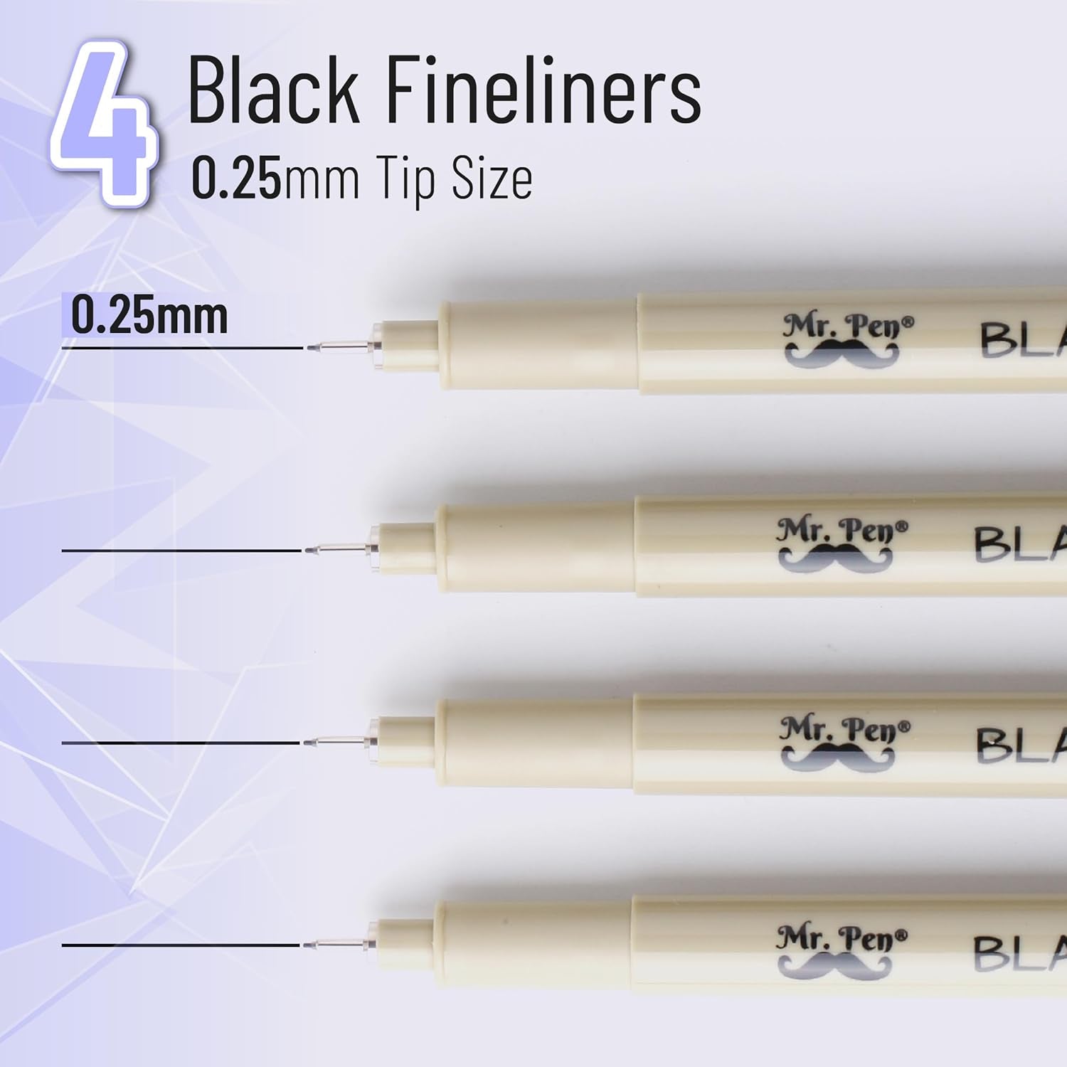 - Black Fineliners, 0.25Mm, 4 Pack, Bible Pens No Bleed, Fine Tip, Ultra Fine, Black Art Pens