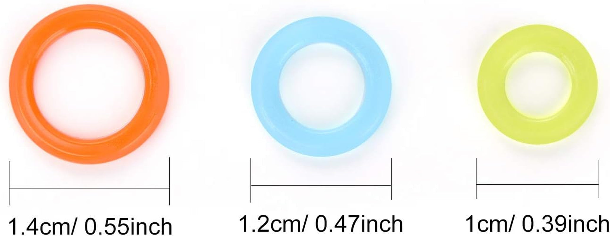 240 Pieces Knitting Stitch Marker, Plastic Smooth Coloured O-Rings with Clear Storage Box, Crochet Ring Assorted Knitting Needle Clip Multiple-Size