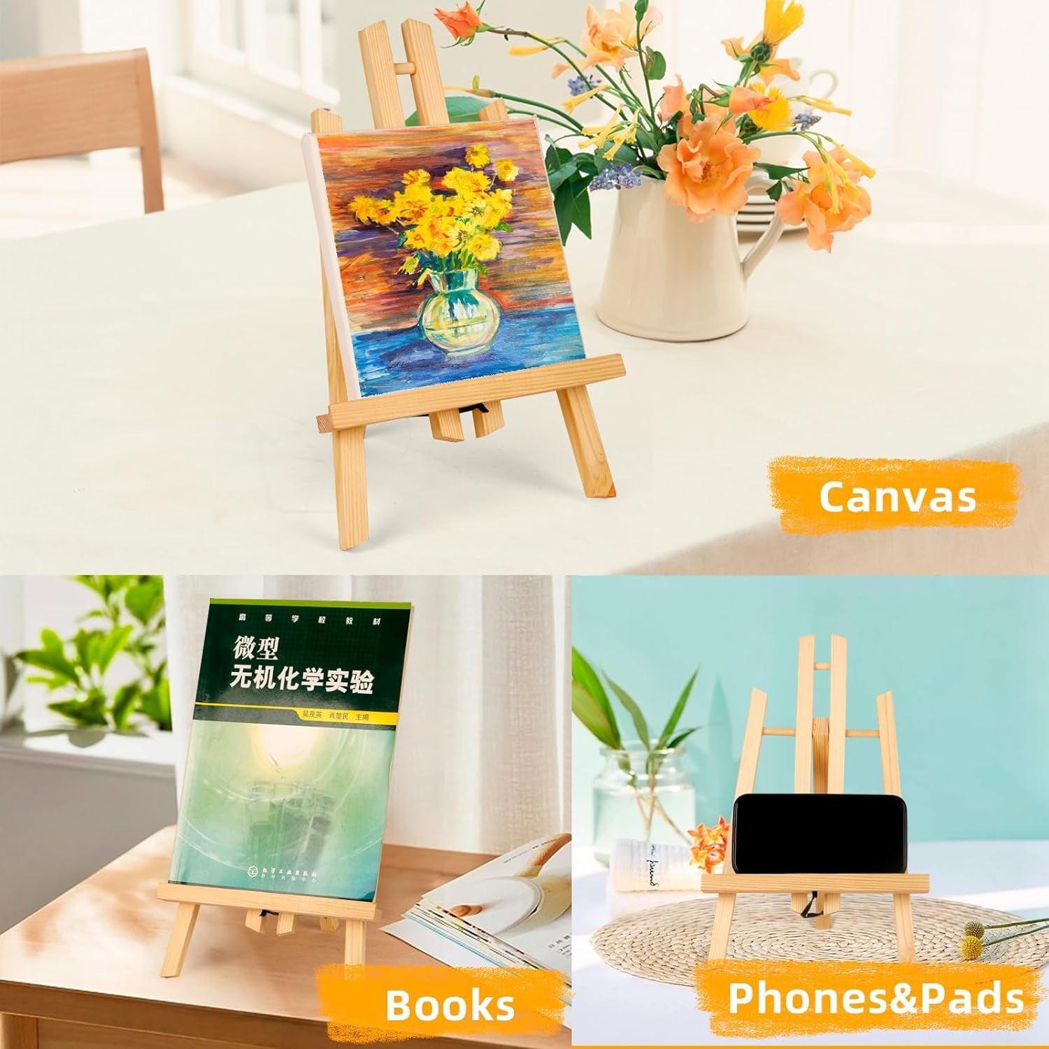 20 Pack 11.8"" Wooden Easel, Easel Stand for Painting, Tabletop Easel for Artist/Students/Beginners, Portable Canvas Photo Picture Sign Holder, EAS20-01