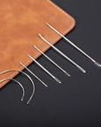 Upholstery Sewing Thread Kit,3 Rolls Upholstery Thread Heavy Duty Nylon Thread with 7 Pcs Leather Needles for Hand Sewing for Upholstery Leather Canvas Bags Sofa Furniture(3 Colors)