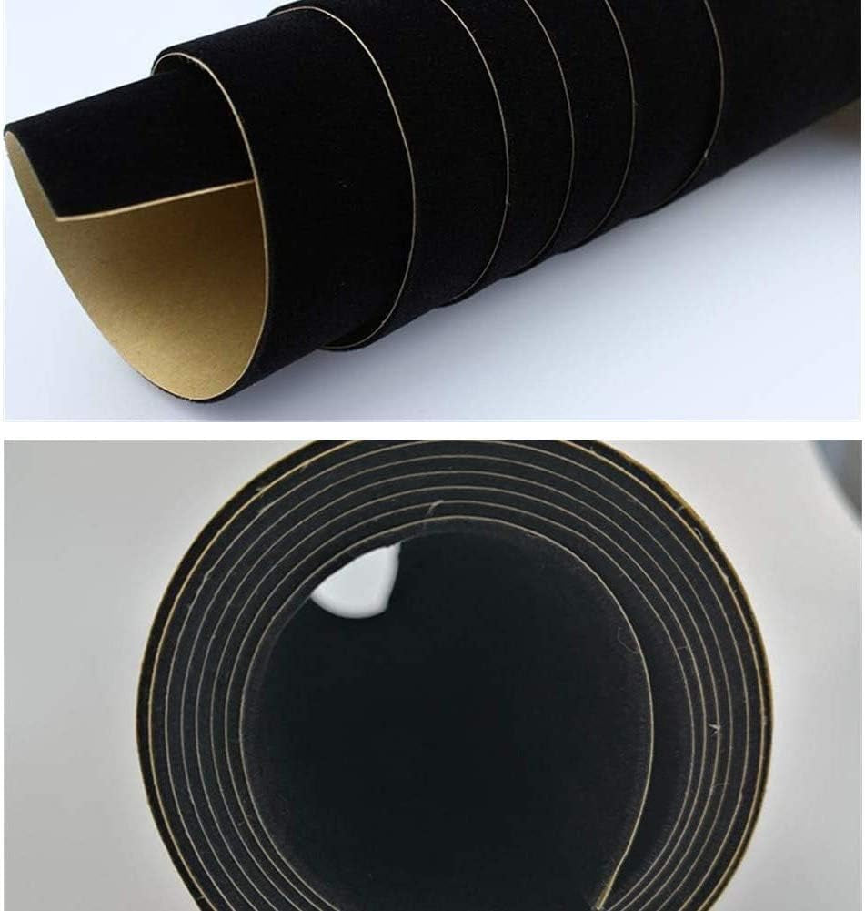Self Adhesive Felt Fabric, Soft Velvet Drawer Liner, DIY Velvet Fabric for Art & Crafts, Jewelry Box Felt Liner, Solid Color Felt Wallpaper(17.7" X 78.7", Black)