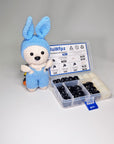 Safety Noses for Crochet Animals Amigurumi 15-30Mm - 4 Sizes Stuffed Animal Noses with Washers, 50Pcs Plastic Black Teddy Bear Nose for Crocheting Doll Crafts Plushies