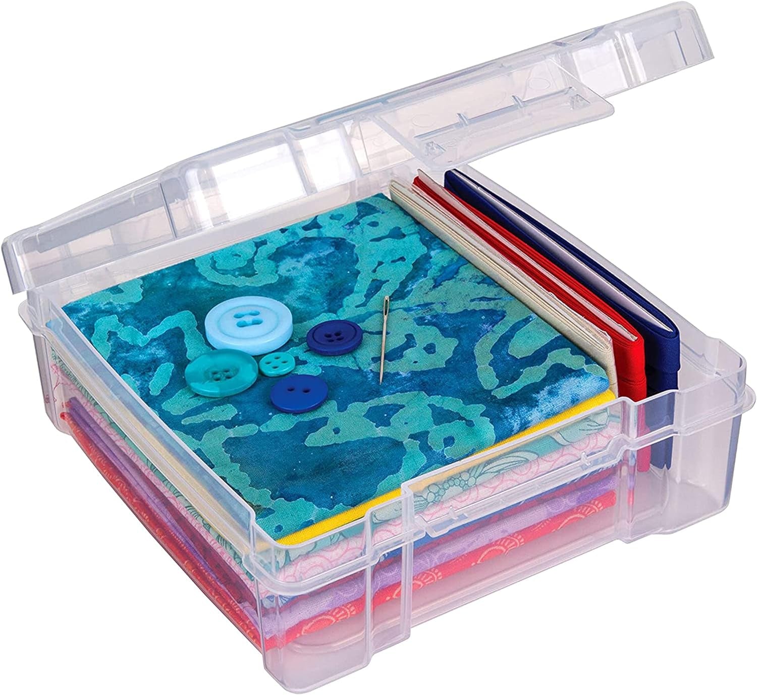6953AB Clearview 6" X 6" Box Art &amp; Craft Organizer, [1] Plastic Storage Case, Clear