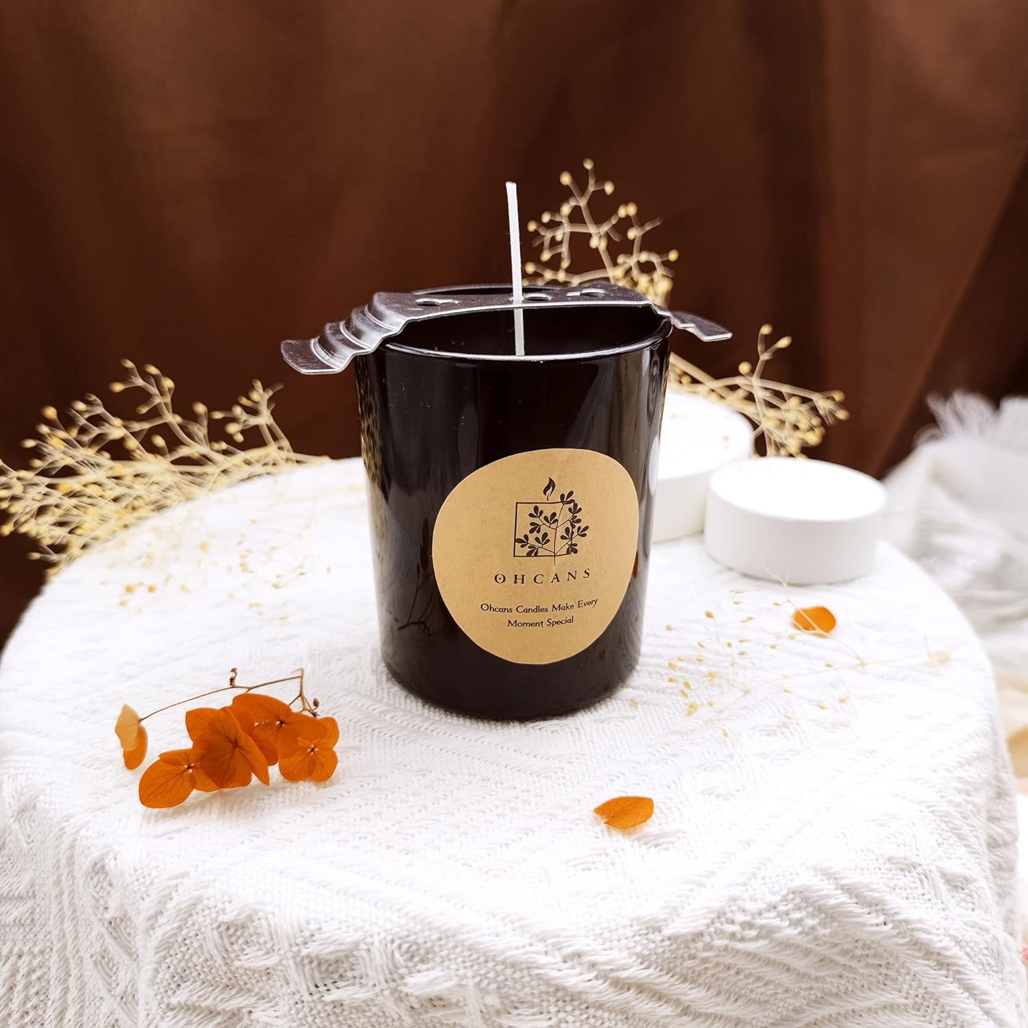 100Pcs Cotton Candle Wicks 8'' Pre-Waxed for Candle Making,Candle Diy，Thick Candle Wick with Base