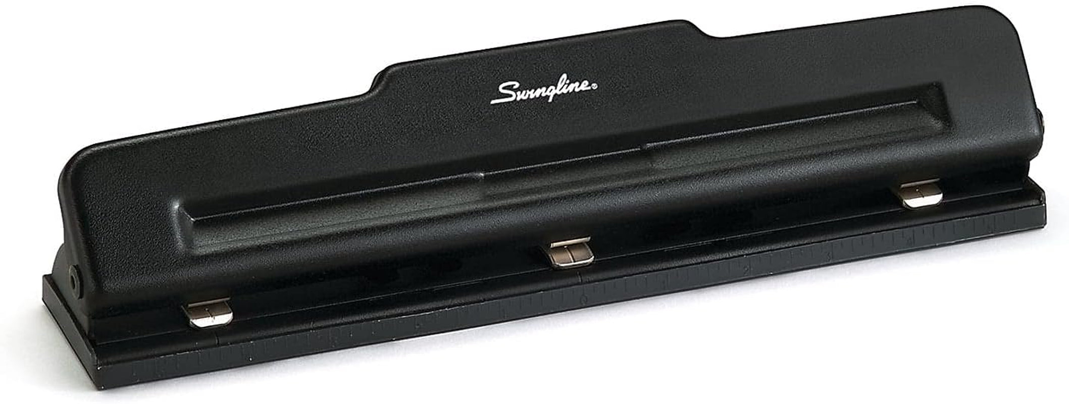 3 Hole Punch, 10 Sheet Capacity Three Hole Puncher 3 Ring, Adjustable 2-3 Hole Paper Punch, Black (74015)