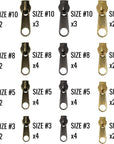 Zipper Repair Kit [197Pcs]: Kit Incl Zippers Slider, Zipper Pull Replacement & Zipper Stop. Great Zipper Fix for Jacket Zipper Replacement Slider.