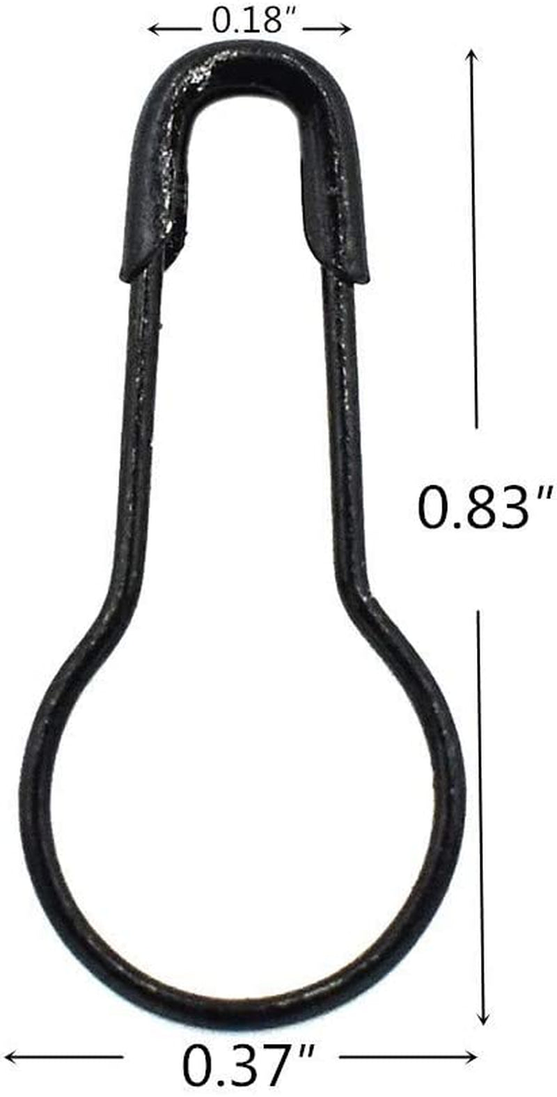 1000Pcs Metal Black Safety Pins/Gourd Pin/Bulb Pin for Clothing Crafting and Diy,Black