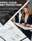 11X17 Art Portfolio Binder with Mounting Paper - (Ruby) Large Portfolio Folder for Artwork Displays 48 Pages, 11 X 17 Presentation Folder with Plastic Sleeves, Portfolio Binder Organizer