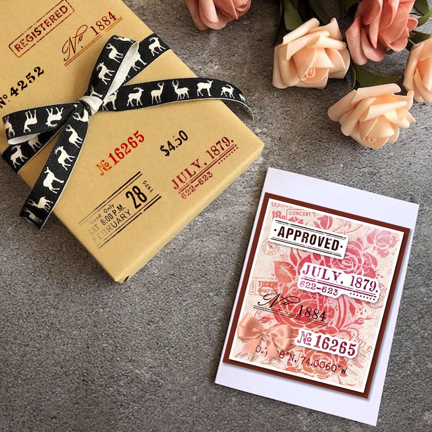Retro Postmark Clear Stamps for DIY Scrapbooking Vintage Air Mail Silicone Clear Stamp Seals 15X15Cm Transparent Stamps for Cards Making Journal Home Decoration DIY-WH0372-0024-US19