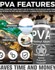 PVA Water Based Mould Release - Polyvinyl Alcohol Agent for Epoxy, Polyester, Vinyl Ester, Resin, Gel Coat, Polyurethane Foam, Silicone-Spray or Brush-On Film for Sculpture and DIY Projects