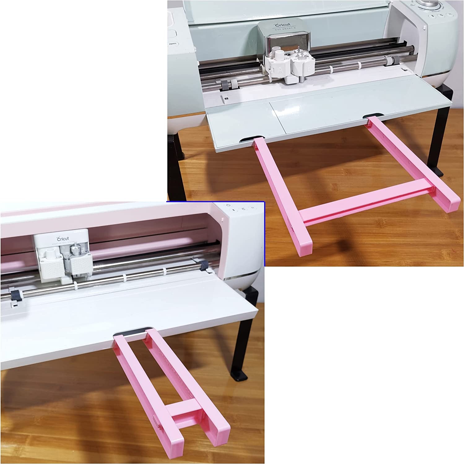 Extension Tray Compatible with Cricut Maker3 Maker and Explore Air3 Air2 Air,Cutting Mat Extender Support for Maker and Explore Air Series (Pink)