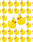 40 Pieces Mini Resin Ducks Resin Duck Charms Pendants Findings Charm DIY Duck Pendants for Bracelet Necklace Earrings Keychain Crafts