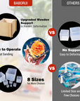 8Pcs Large Square Resin Molds Silicone, Upgraded Cube Silicone Molds for Resin Casting with Wooden Support, Square Epoxy Resin Molds for Home Decor, Flowers Preservation