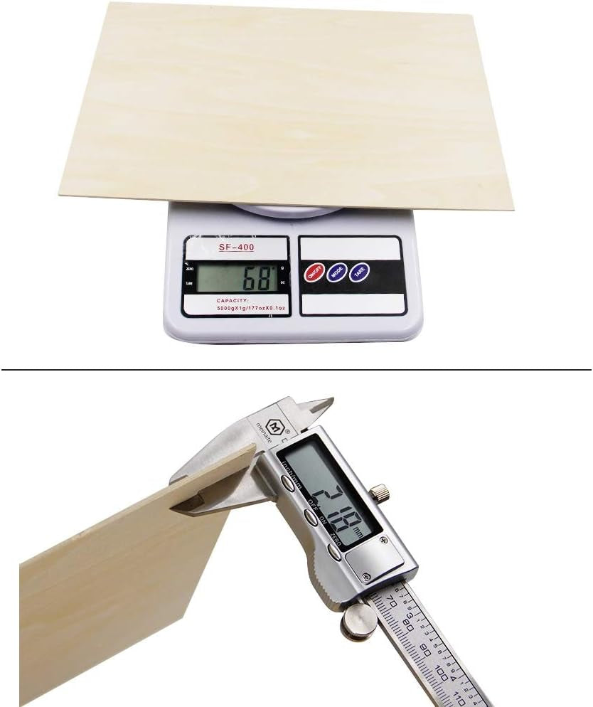 Unfinished Basswood Sheets, Basswood Plywood Sheets for Crafts, 2Mm Basswood Sheet, 10 PCS