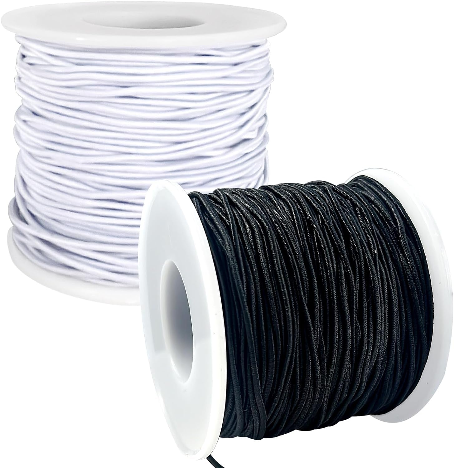 Stretchy Bracelet String, 2 Rolls 1Mm Sturdy Elastic String for Bracelets, Elastic Cord for Jewelry Making, Beading, Necklaces and Crafts
