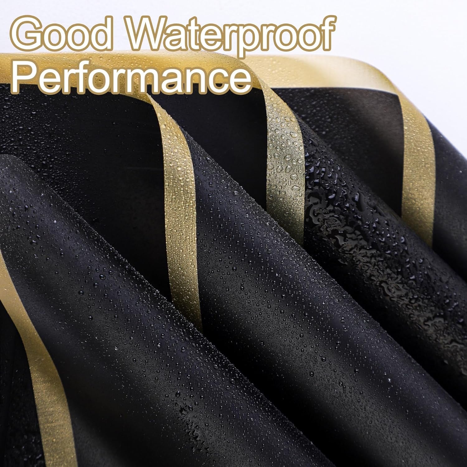 40 Sheets Flower Wrapping Paper Kit Floral Bouquet Wrap Paper with 2 Rolls Ribbons 100 Pcs Flower Pins 48 Pcs 3D Butterflies for Valentine Mother'S Day Wedding Birthday Graduation DIY Gift (Black)