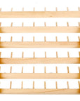 60-Spools Wooden Thread Holder Sewing and Embroidery Thread Rack and Organizer Thread Rack for Sewing with Hanging Hooks