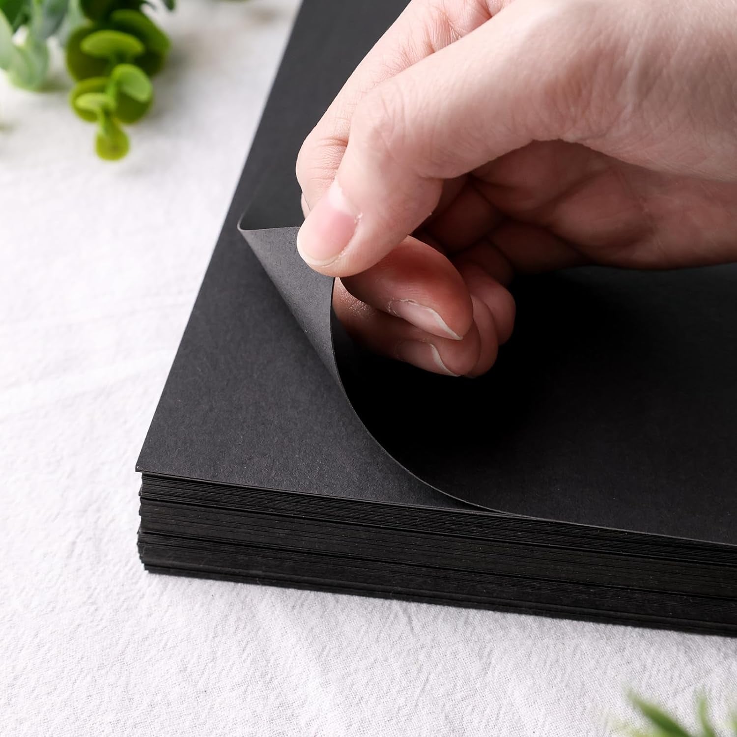 72 Sheets Cardstock for Craft, Black Cardstock Paper A4 Construction Card Stock Paper for Kids Card Making Kids Art Crafts Scrapbooking