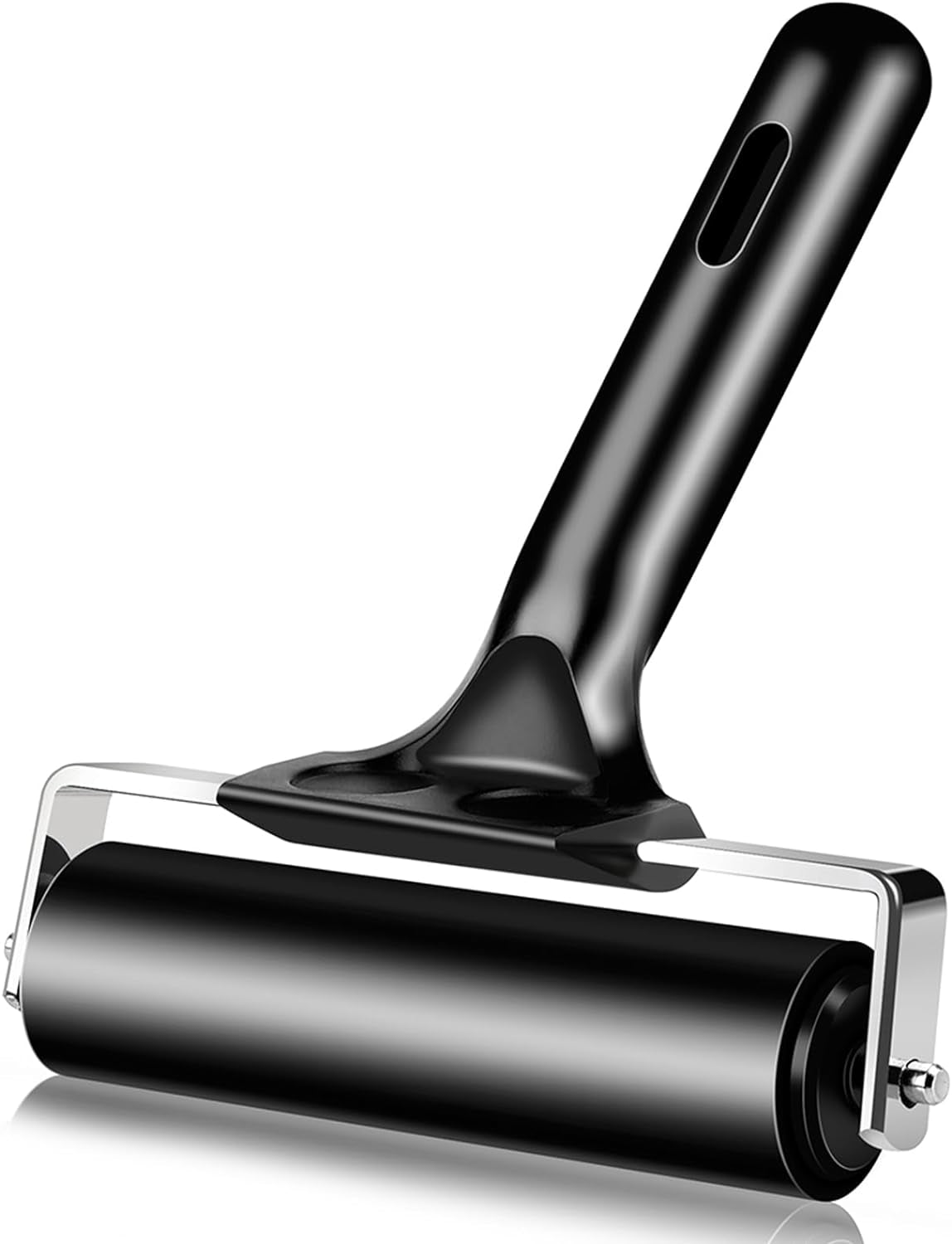 2 Pack Brayer Rollers for Crafting - Rubber Roller 4 and 2.2 Inch for Printmaking, Ink Roller for Painting Print Glue Stamping Tool