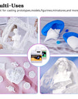 Polyurethane Resin, 60Oz 2 Part Casting Resin, Fast Cured Resin within 10 Minutes, Ultra Low Viscosity & Low Odor Pourable Liquid Plastic for Casting Models, Prototypes & Other Resin Craft