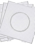 Fuse Beads Boards 5Mm, Pegboards Plastic Kits Large Square Clear, 4 PCS