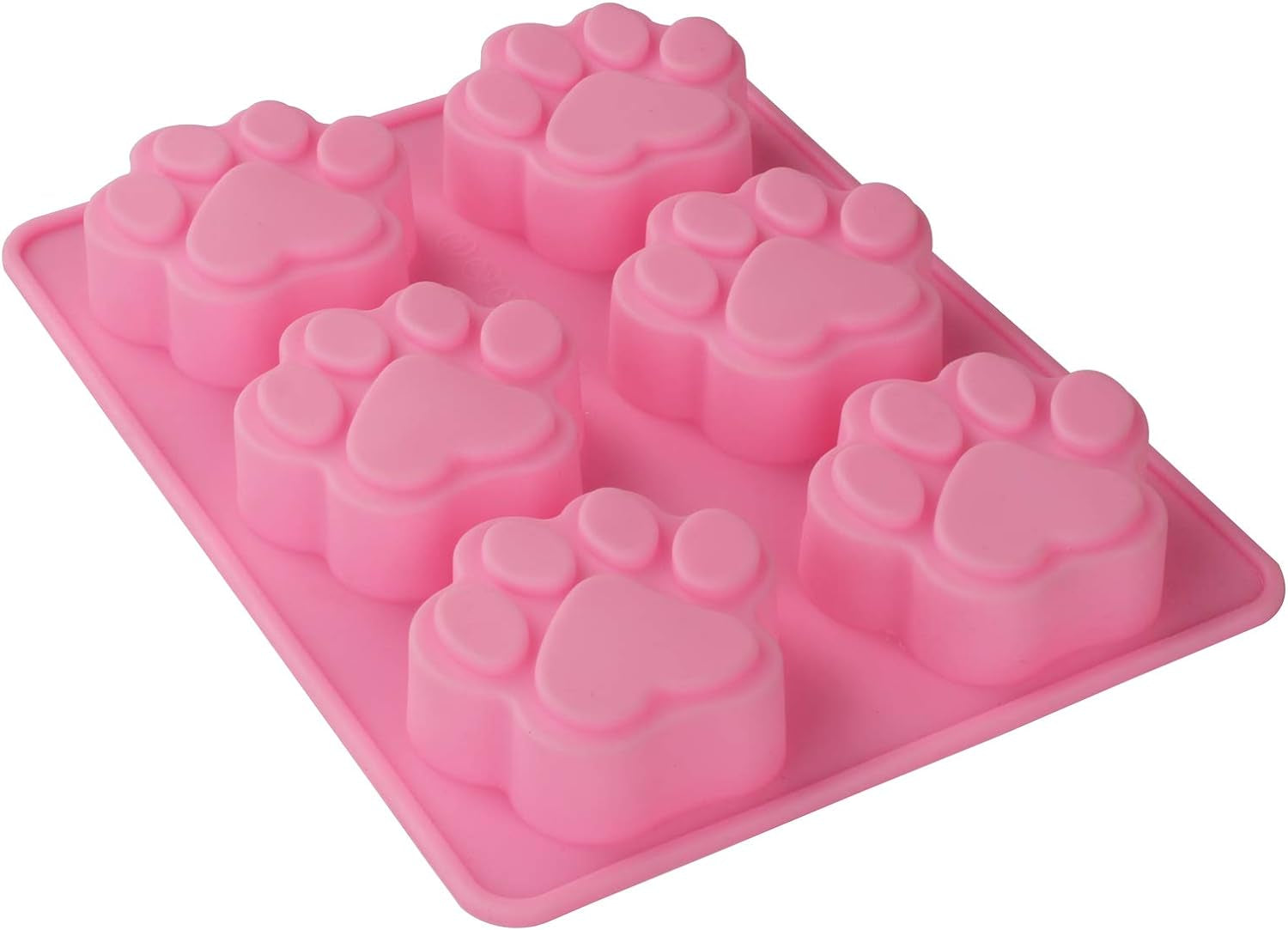 Silicone Molds for Dog Treats Soap Making and Chocolate, Animal Paws, 2 Pack