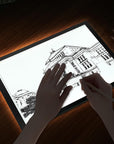 A4 Rechargeable Light Pad, Portable LED Light up Box Ultra-Thin Dimmable Battery Powered Bright Copy Board for Weeding Vinyl, Sketching,Drawing,Tracing and Diamond Art