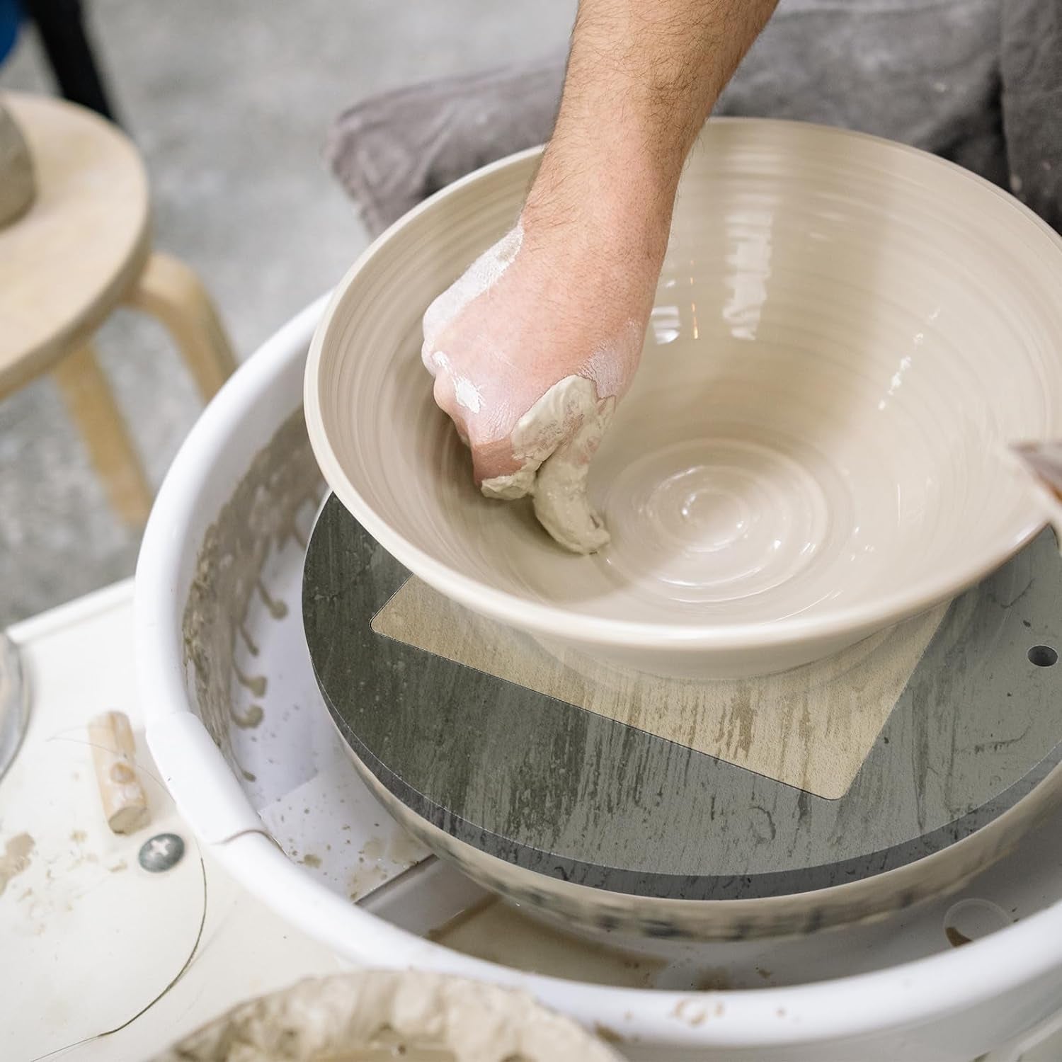 Pottery Bats Tool Set with 12" round Outer Bat and 6 Pack 7" Square Inner Bat for Pottery Wheel & Accessories for Clay Throwing by Potters and Clay Artists