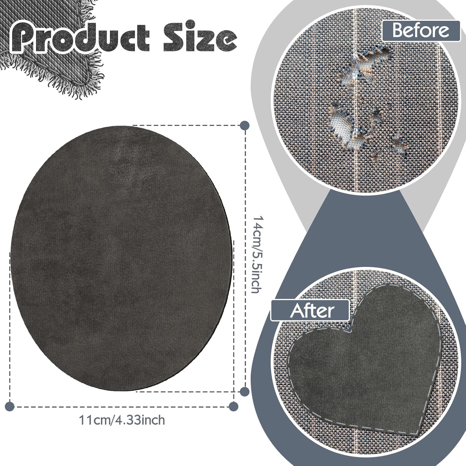 24 Pcs Elbow Patches 12 Colors Oval Suede Elbow Patches for Sweaters Fabric Men Elbow Patch Appliques Cloth Iron on and Sew on Elbow Patches for Repair Shirt Jeans Jacket 5.5 X 4.3 Inch (Simple Color)